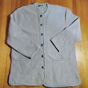 Geiger Collections Austrian Wool Blend Cardigan Jacket Women 40 Button‎ up Beige